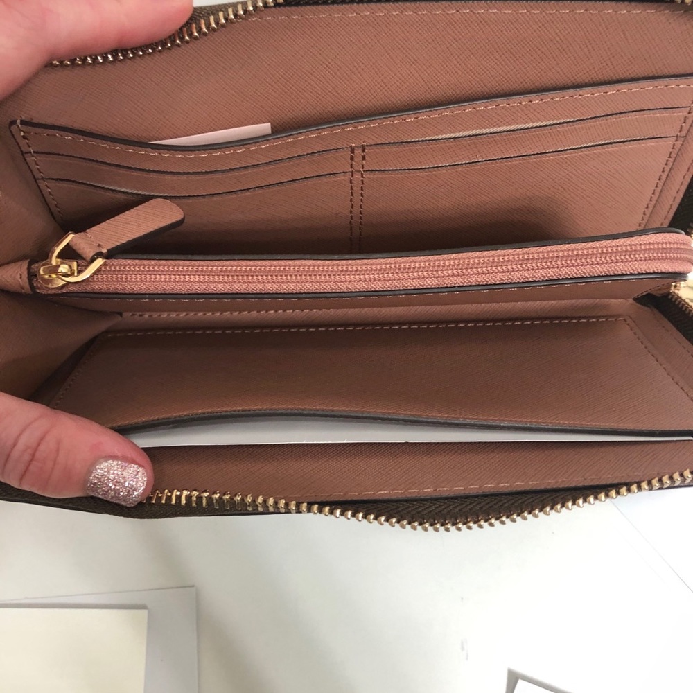 Kate Spade Lzip Continental Wallet Eva Ashmetallic - Picture 10 of 15